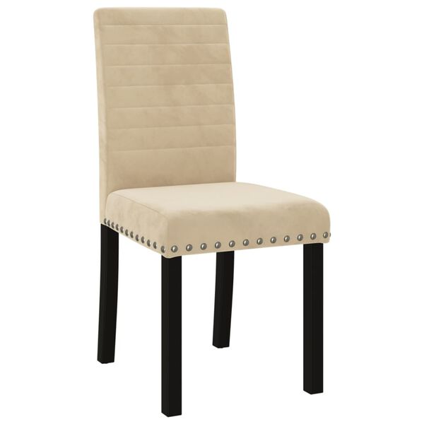 vidaXL J&iacute;deln&iacute; židle 4 ks kr&eacute;mov&eacute; samet