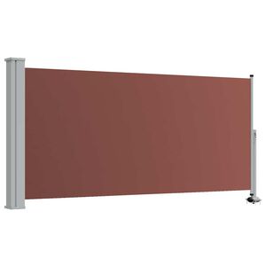 vidaXL Zatahovac&iacute; bočn&iacute; mark&yacute;za / z&aacute;stěna na terasu 120 x 300 cm hněd&aacute;