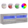 vidaXL N&aacute;stěnn&eacute; TV skř&iacute;ňky s LED 2 ks &scaron;ed&eacute; sonoma 60 x 30 x 40 cm