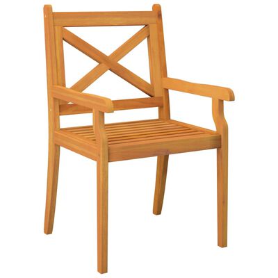 vidaXL Zahradní jídelní židle 3 ks masivní akáciové dřevo