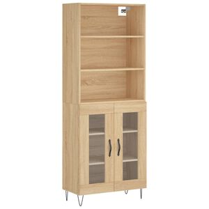 vidaXL Skř&iacute;ň highboard dub sonoma 69,5 x 34 x 180 cm kompozitn&iacute; dřevo
