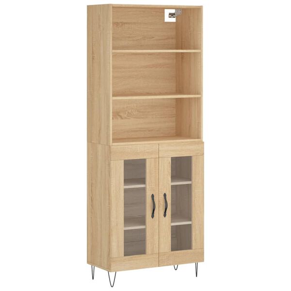 vidaXL Skř&iacute;ň highboard dub sonoma 69,5 x 34 x 180 cm kompozitn&iacute; dřevo