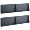 vidaXL Opěrn&aacute; zeď 4 ks 80 x 12 x 40 cm Ocel Antracitov&aacute;