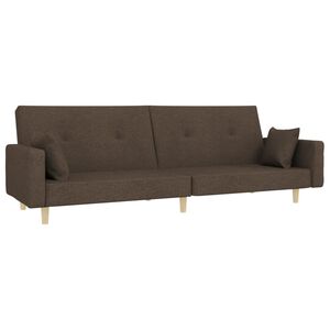 vidaXL 2m&iacute;stn&aacute; rozkl&aacute;dac&iacute; pohovka se 2 pol&scaron;t&aacute;ři taupe textil