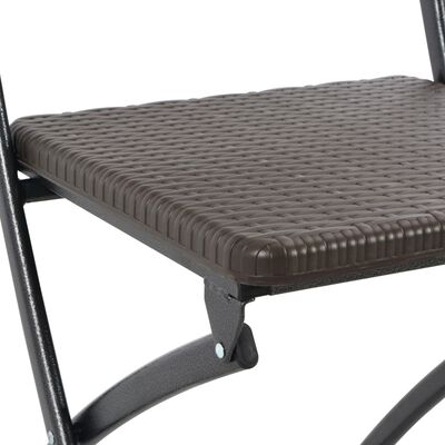 vidaXL Skládací zahradní židle 4 ks HDPE a ocel hnědé