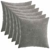 vidaXL Povlak na pol&scaron;t&aacute;ř 6 pcs HEERLEN Tmavě &scaron;ed&aacute; 35 x 35 cm