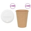 vidaXL Pap&iacute;rov&eacute; kel&iacute;mky na k&aacute;vu s v&iacute;čky 1000 pcs 12oz 300ml