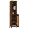 vidaXL Skř&iacute;ň highboard hněd&yacute; dub 34,5 x 34 x 180 cm kompozitn&iacute; dřevo