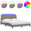 vidaXL R&aacute;m postele s LED bez matrace Taupe 160x200 cm L&aacute;tka