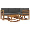 vidaXL Venkovn&iacute; pohovkov&aacute; souprava 5 pcs Přirozen&aacute; a Anthracitov&aacute;