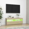 vidaXL TV skříňka s LED osvětlením dub sonoma 100 x 35 x 40 cm