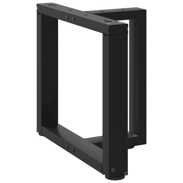 vidaXL Nohy konferenčního stolku ve tvaru T, 2 ks, černé, 50 x 25 x (42-43) cm, ocel