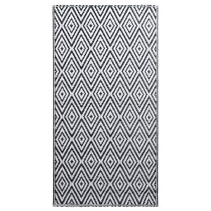 vidaXL Venkovn&iacute; koberec ARAKIL b&iacute;l&yacute; a čern&yacute; 120 x 180 cm PP