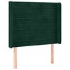 vidaXL Čelo postele typu u&scaron;&aacute;k tmavě zelen&eacute; 93x16x118/128 cm samet