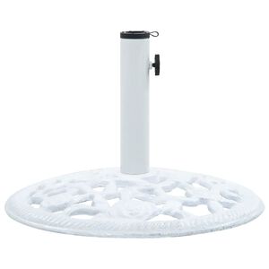 vidaXL Stojan na slunečn&iacute;k b&iacute;l&yacute; 12 kg 48 cm litina