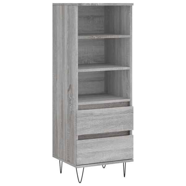vidaXL Skř&iacute;ň highboard &scaron;ed&aacute; sonoma 40 x 36 x 110 cm kompozitn&iacute; dřevo