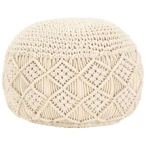 vidaXL Ručně vyroben&yacute; sedac&iacute; puf macrame 45 x 30 cm bavlna