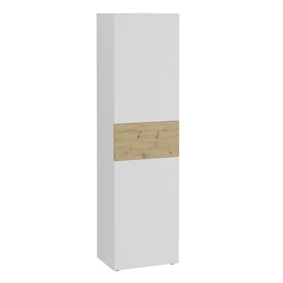 FMD Šatní skříň se 2 dveřmi 54,5 x 41,7 x 199,1 cm bílá a dub artisan