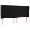 vidaXL Čelo postele typu u&scaron;&aacute;k čern&eacute; 163x23x118/128 cm samet