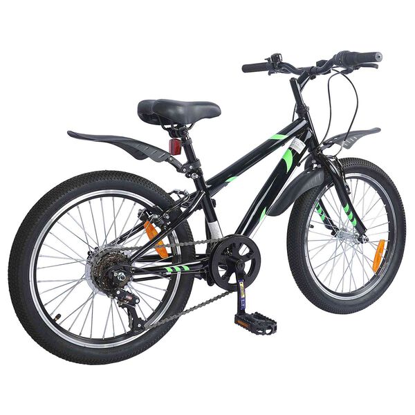 vidaXL Dětsk&eacute; Kolo 24 palců 6-Speed pro 8-12 let Čern&aacute;