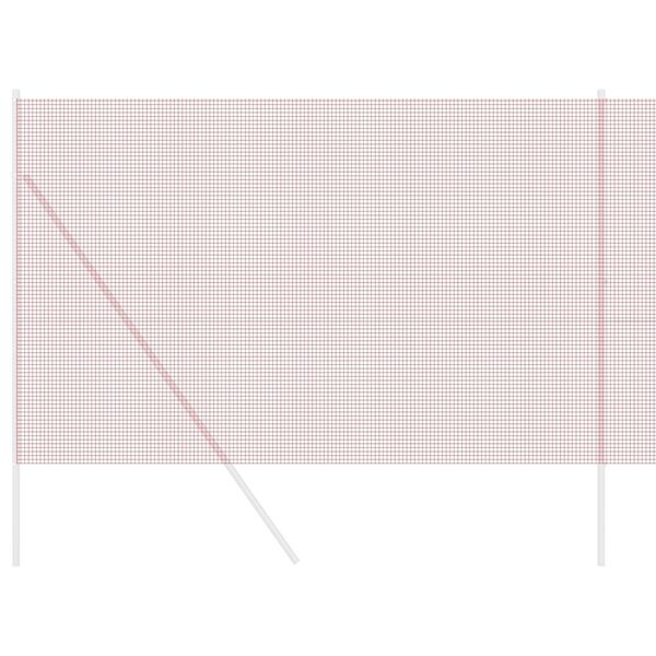 vidaXL Svařovaný drátěný plot Červená 1.5 x 10 m Ocel