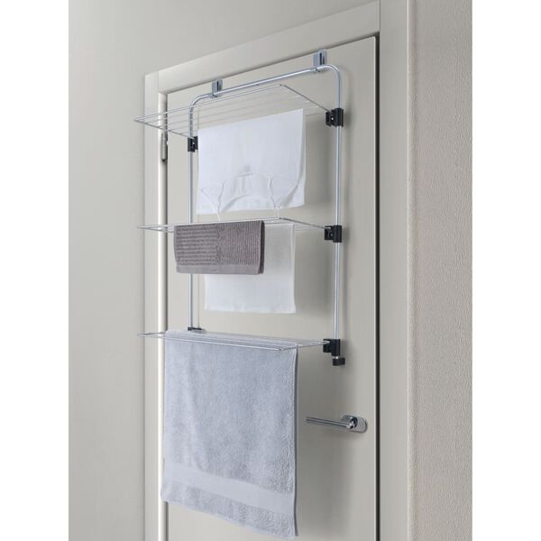 Metaltex Z&aacute;věsn&yacute; su&scaron;&aacute;k na pr&aacute;dlo Gale 11 m stř&iacute;brn&yacute;