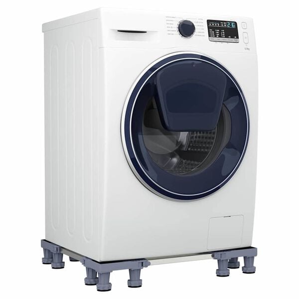 vidaXL Podstavec pod pračku Šedá 67 x 67 x 12 cm Nerezová ocel