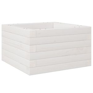 vidaXL Zahradn&iacute; truhl&iacute;k b&iacute;l&yacute; 40 x 40 x 23 cm masivn&iacute; borov&eacute; dřevo