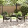 vidaXL Zahradní bistro set 3 pcs Hnědá Poly ratan