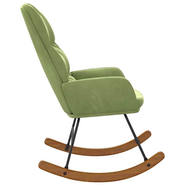 vidaXL Houpac&iacute; židle světle zelen&aacute; samet