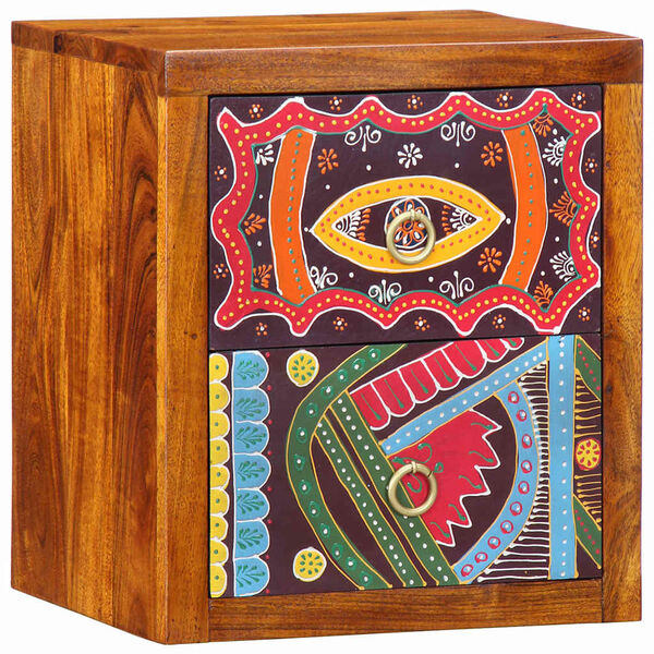 vidaXL Nočn&iacute; skř&iacute;ňka 2 pcs Hněd&aacute; 35 x 30 x 40 cm Masivn&iacute; ak&aacute;tov&eacute; dřevo