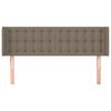 vidaXL Čelo postele typu u&scaron;&aacute;k taupe 147 x 16 x 78/88 cm textil