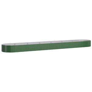 vidaXL Vyv&yacute;&scaron;en&yacute; z&aacute;hon pozinkovan&aacute; ocel 544x100x36 cm zelen&yacute;