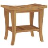 vidaXL Odkl&aacute;dac&iacute; stolek do koupelny 50x35x45 cm masivn&iacute; teakov&eacute; dřevo