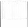 vidaXL Zahradn&iacute; plot Woerden s kop&iacute;m nahoře ocelov&yacute; 181 x 120 cm čern&yacute;