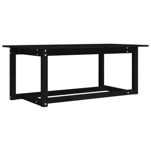 vidaXL Konferenčn&iacute; stolek čern&yacute; 110 x 55 x 45 cm masivn&iacute; borov&eacute; dřevo