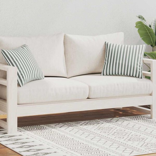 vidaXL Venkovní polštáře 2 ks pruhované 45x45 cm šedivé