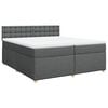 vidaXL Box spring postel s matrac&iacute; tmavě &scaron;ed&aacute; 200x200 cm textil