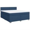 vidaXL Box spring postel s matrac&iacute; modr&aacute; 180x200 cm textil