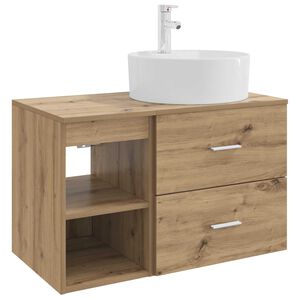 vidaXL Sada koupelnov&eacute;ho n&aacute;bytku 2 ks Dub artisan Kompozitn&iacute; dřevo