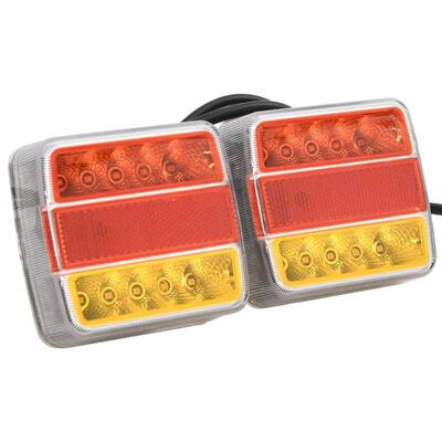 vidaXL Světla na přívěs 2 ks červená 10,5x7,5x10 cm 12V LED žárovky