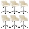 vidaXL Otočn&eacute; j&iacute;deln&iacute; židle 6 ks kr&eacute;mov&eacute; textil