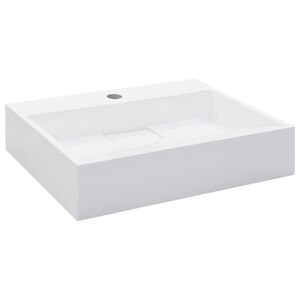 vidaXL Umyvadlo 50 x 38 x 13 cm miner&aacute;ln&iacute;/mramorov&yacute; kompozit b&iacute;l&eacute;