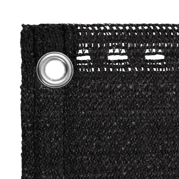 vidaXL Balkonov&aacute; z&aacute;stěna čern&aacute; 90 x 300 cm HDPE