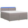 vidaXL Postel boxspring s matrac&iacute; s čelo Taupe 180 x 200 cm Textil
