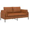 vidaXL Sofa pro dvě osoby Hněd&aacute; 188 x 81 x 89 cm Uměl&aacute; kůže