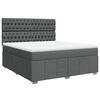 vidaXL Box spring postel s matrac&iacute; tmavě &scaron;ed&aacute; 180x200 cm textil
