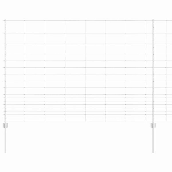 vidaXL Plot s sloupkem Stř&iacute;brn&aacute; 1,5 x 50 m Ocel