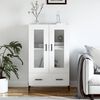 vidaXL Skř&iacute;ň highboard b&iacute;l&aacute; 69,5 x 31 x 115 cm kompozitn&iacute; dřevo