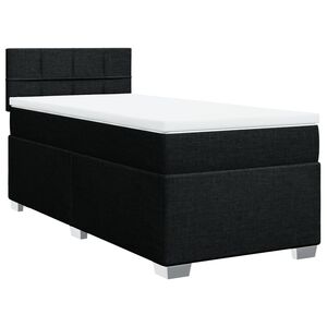 vidaXL Box spring postel s matrac&iacute; čern&aacute; 80 x 200 cm textil